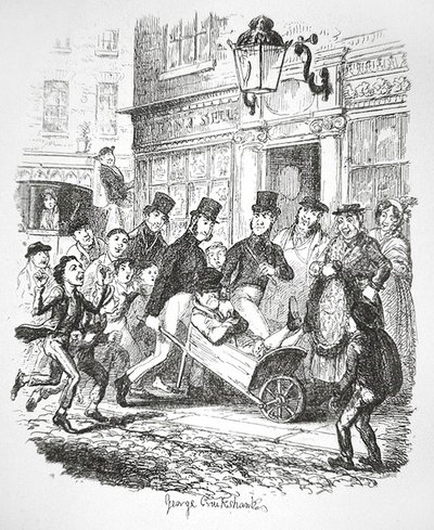 Een zakkenroller in hechtenis, ca. 1835 door George Cruikshank