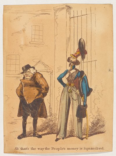 Ah, dat is hoe het geld van de mensen wordt verspild door George Cruikshank