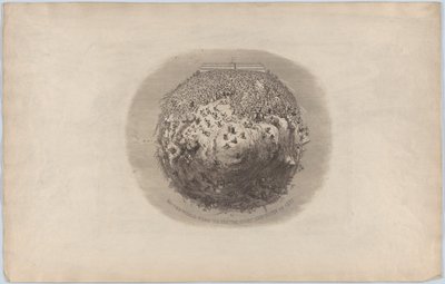 De Hele Wereld Gaat de Grote Tentoonstelling van 1851 Zien door George Cruikshank