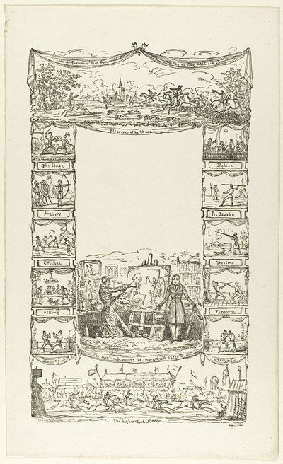 Anekdotes: Rand voor een Titelpagina door George Cruikshank
