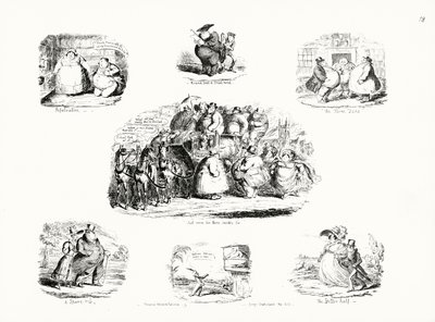 Cartoons van George Cruikshank over het thema obesitas door George Cruikshank
