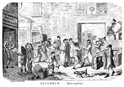 December - Tweede Kerstdag, 19e eeuw door George Cruikshank