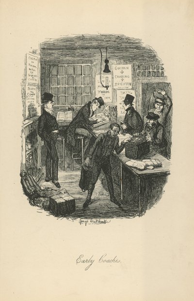 Vroege koetsen door George Cruikshank