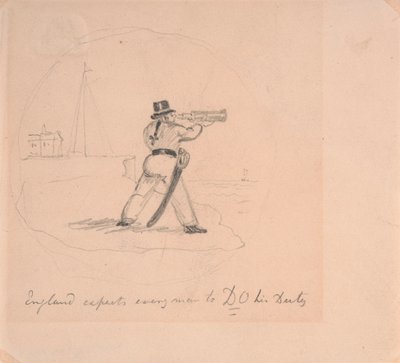 Engeland verwacht dat iedereen zijn plicht doet door George Cruikshank