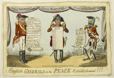 Engelse generaals over de vredesbeweging!!! door George Cruikshank