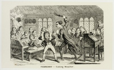 Februari - Snijdend weer van George Cruikshank