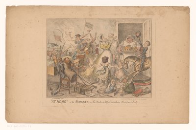 Feest in de kinderkamer door George Cruikshank