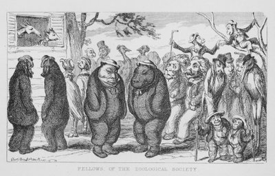 Leden van de Zoological Society door George Cruikshank