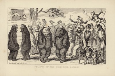 Leden van de Zoological Society door George Cruikshank