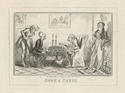 Schaakspel door George Cruikshank