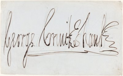 George Cruikshank (decoratieve handtekening) door George Cruikshank