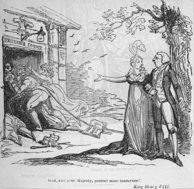 God, en uw Majesteit, bescherm mijn onschuld, c. 1820 door George Cruikshank
