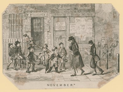 Guy Fawkes Nacht door George Cruikshank