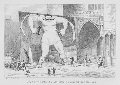 Guy Fawkes klassiek behandeld, Een niet tentoongestelde cartoon door George Cruikshank