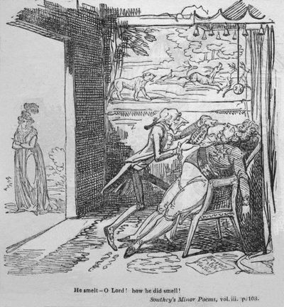 Hij rook - O Heer! Hoe hij rook!, c1820 door George Cruikshank