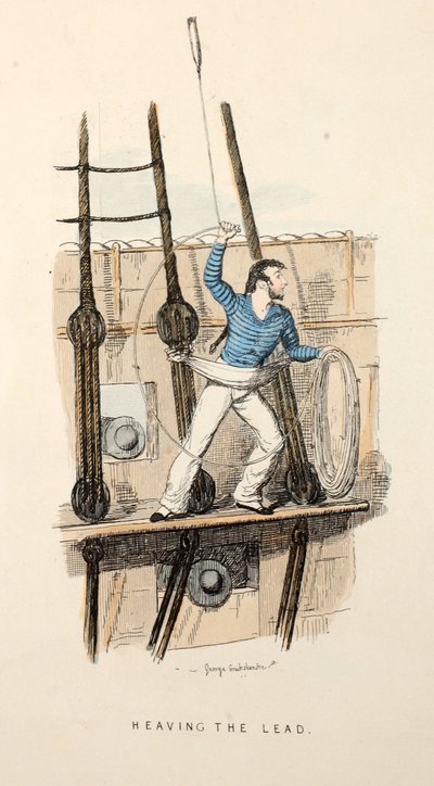 Het lood heffen, uitgegeven ca. 1841 door George Cruikshank