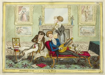 Zoemende vogels, of een dandy trio door George Cruikshank