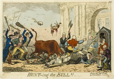 Op jacht naar de stier! door George Cruikshank