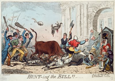 De stierenjacht door George Cruikshank