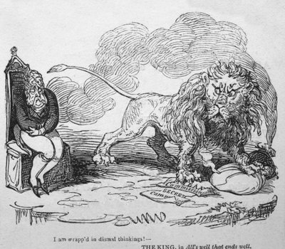 Ik ben gehuld in sombere gedachten!, ca. 1820 door George Cruikshank
