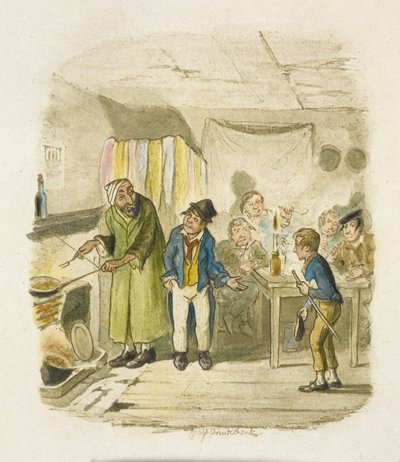 Illustratie voor "Oliver Twist" door George Cruikshank