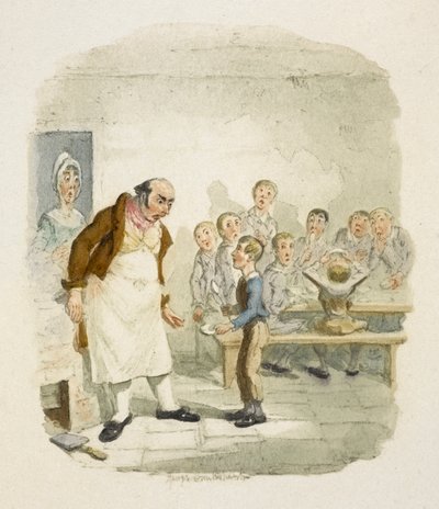 Illustratie voor "Oliver Twist" door George Cruikshank