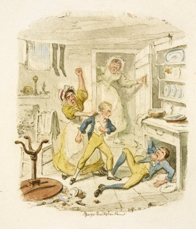 Illustratie voor "Oliver Twist" door George Cruikshank