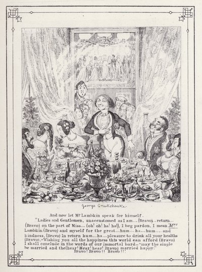Illustratie voor The Bachelor’s Own Book, of The Progress of Mr Lambkin (Gent) door George Cruikshank