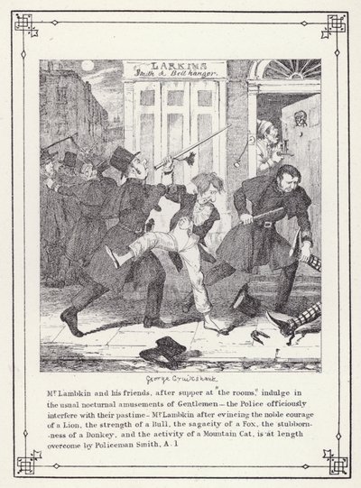 Illustratie voor The Bachelor’s Own Book, of The Progress of Mr Lambkin (Gent) door George Cruikshank