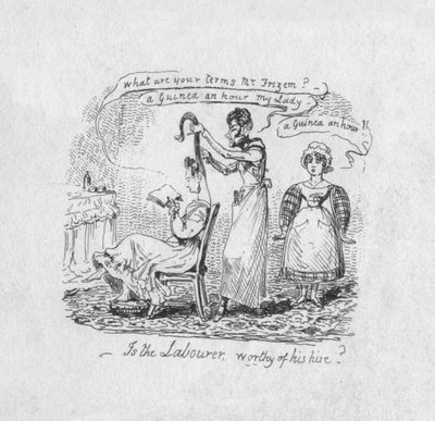 Is de arbeider zijn loon waard, 1829 door George Cruikshank