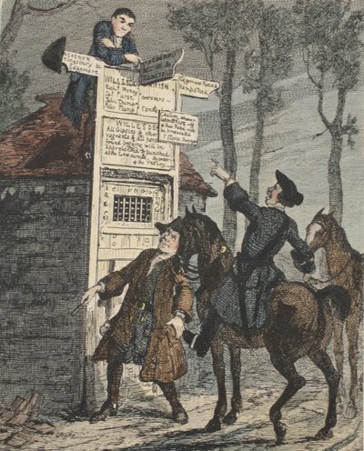 Jack Sheppard ontsnapt uit de gevangeniskooi, illustratie uit Jack Sheppard: Een Romance door William Harrison Ainsworth, gepubliceerd 1839 door George Cruikshank