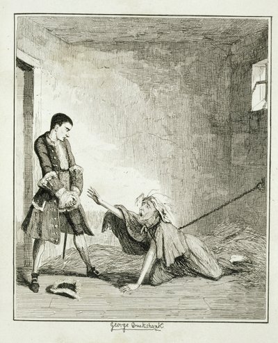 Jack bezoekt zijn moeder in Bethlehem Hospital, Londen, illustratie uit 