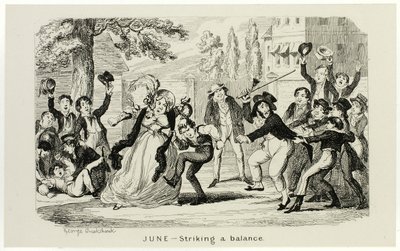 Juni - Een evenwicht vinden tussen de stalen etsen van George Cruikshank en de komische almanakken: 1835-1853 door George Cruikshank