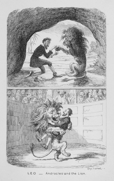Leo, Androcles en de Leeuw door George Cruikshank