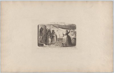 Op zoek naar onderdak door George Cruikshank