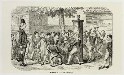 Maart - Showery van George Cruikshank