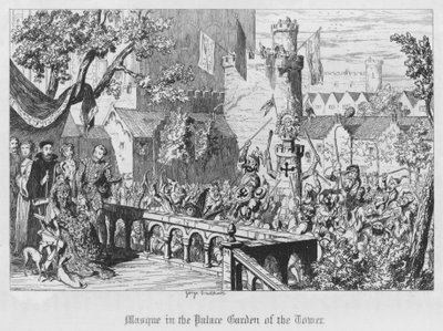 Maskerade in de Paleistuin van de Toren door George Cruikshank