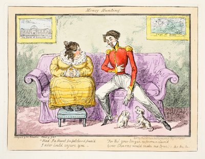 Geld Jagen, 1835 door George Cruikshank