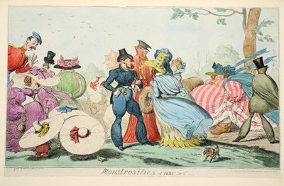 Monstrositeiten van 1825 & 6, pub. 1835 door George Cruikshank