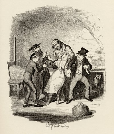 Mr Fagin en zijn leerling die Nancy terugvinden, uit 