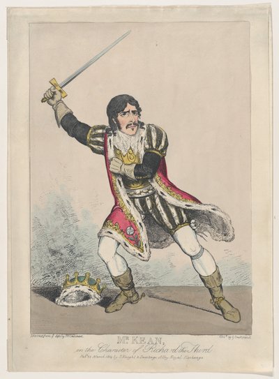 Mr. Kean in de rol van Richard de Derde, ca. 1814 door George Cruikshank