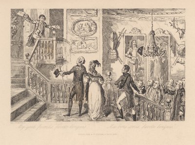Mijn goede vrienden, „favete linguis” door George Cruikshank
