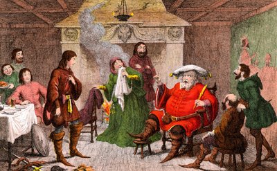 Scène uit Henery IV geschreven door Shakespeare door George Cruikshank