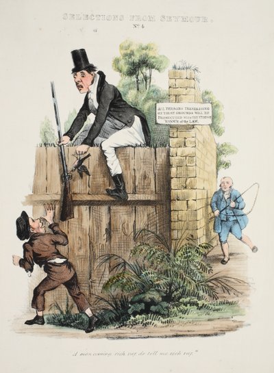 Selecties uit Seymour: Nr. 4, Een man die rijk wordt, vertel me welke weg, gepubliceerd ca. 1840 door George Cruikshank