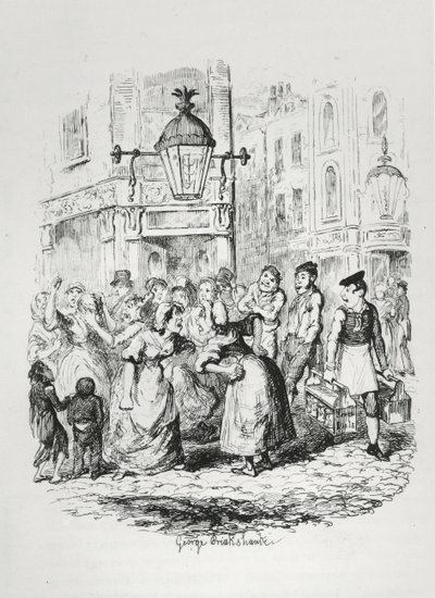 Seven Dials, ca. 1836 door George Cruikshank