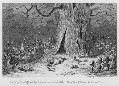 Sir John Falstaff en de Feeën, bij Herne