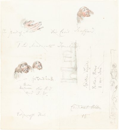 Schetsen van Groteske Gezichten door George Cruikshank