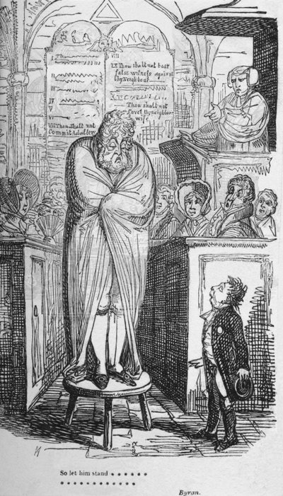 Laat hem zo staan..., c1820 door George Cruikshank