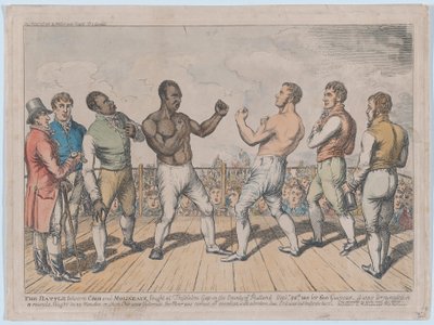 De strijd tussen Cribb en Molineaux, 28 september 1811 door George Cruikshank