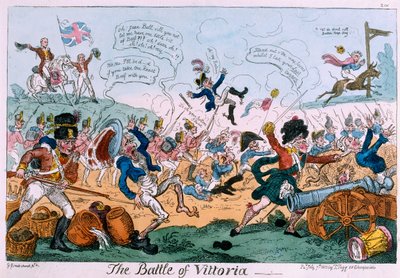 De Slag bij Vittoria door George Cruikshank